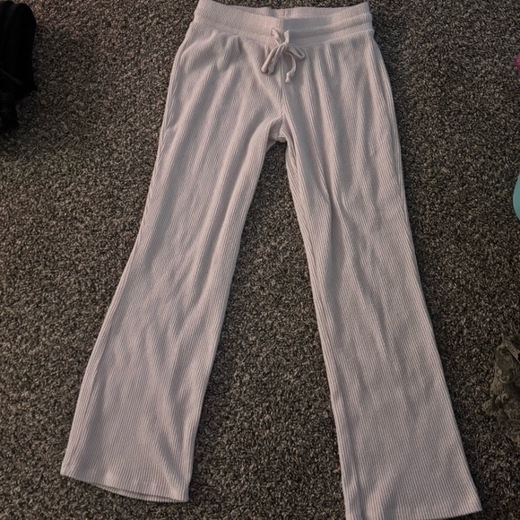 Pink Ribbed Sweatpants - Picture 1 of 3